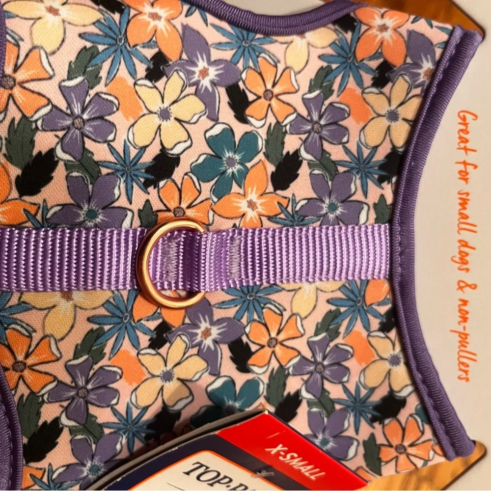 🐶NWT. Top Paw Pink and Lavender Floral Dog Harness XS🐶 - Picture 4 of 4